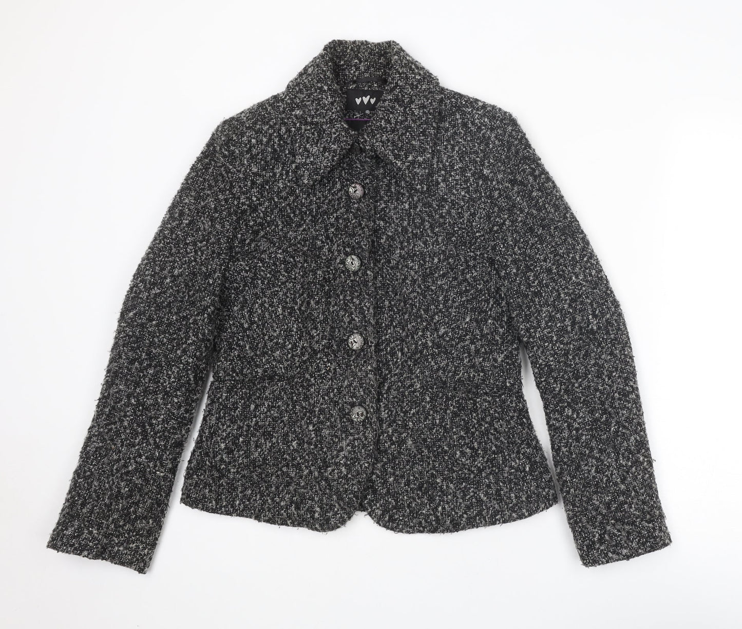 Per Una Womens Grey Jacket Blazer Size 10 Button