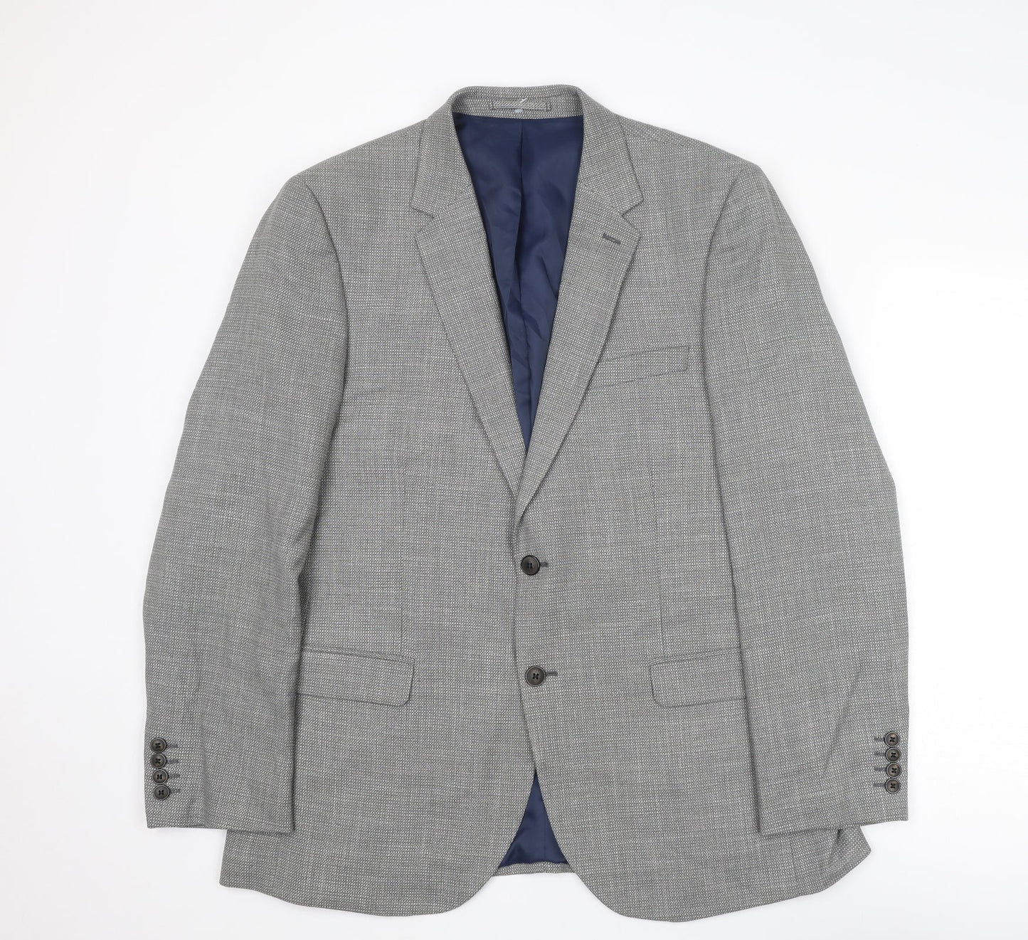 Marks and Spencer Mens Grey Polyester Jacket Suit Jacket Size 42 Regular