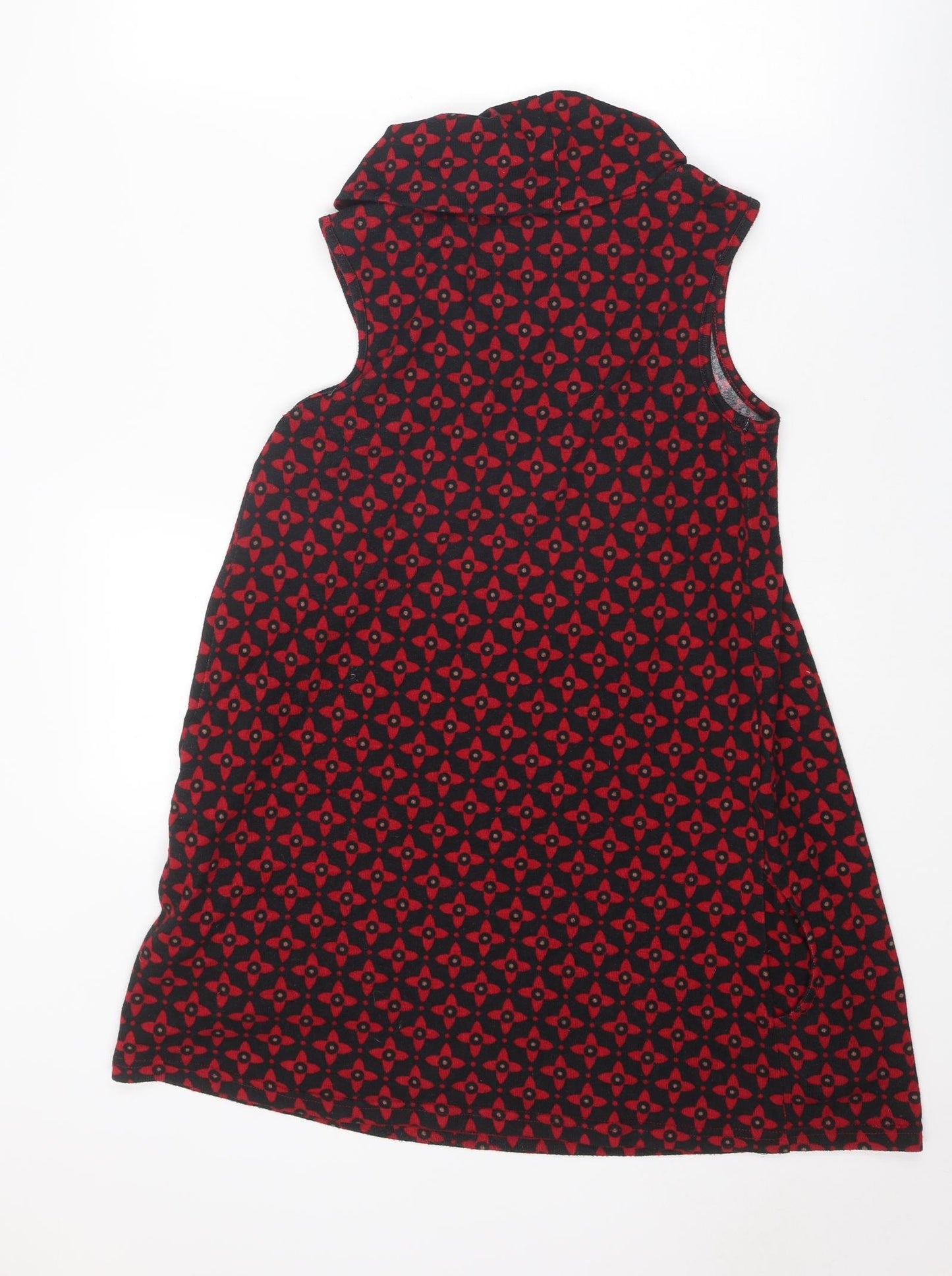 Izabel London Womens Multicoloured Geometric Polyester A-Line Size 8 Roll Neck Pullover