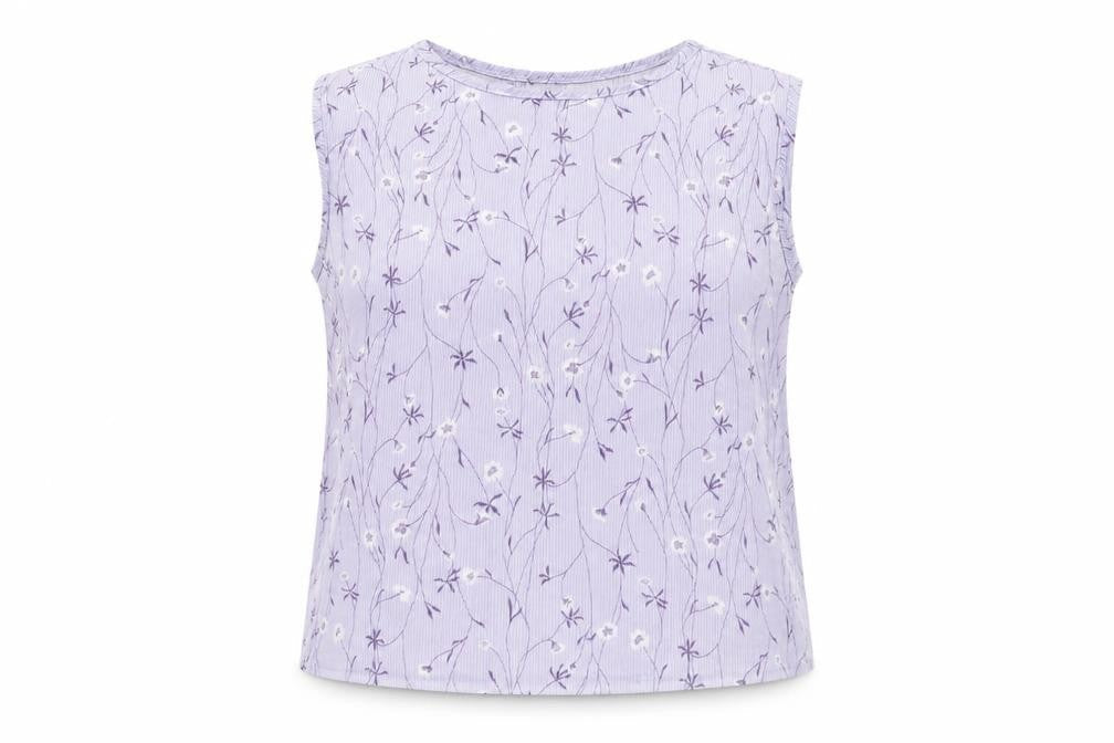 Womens UK Size 16 TWOTONE Purple Polyester Tank