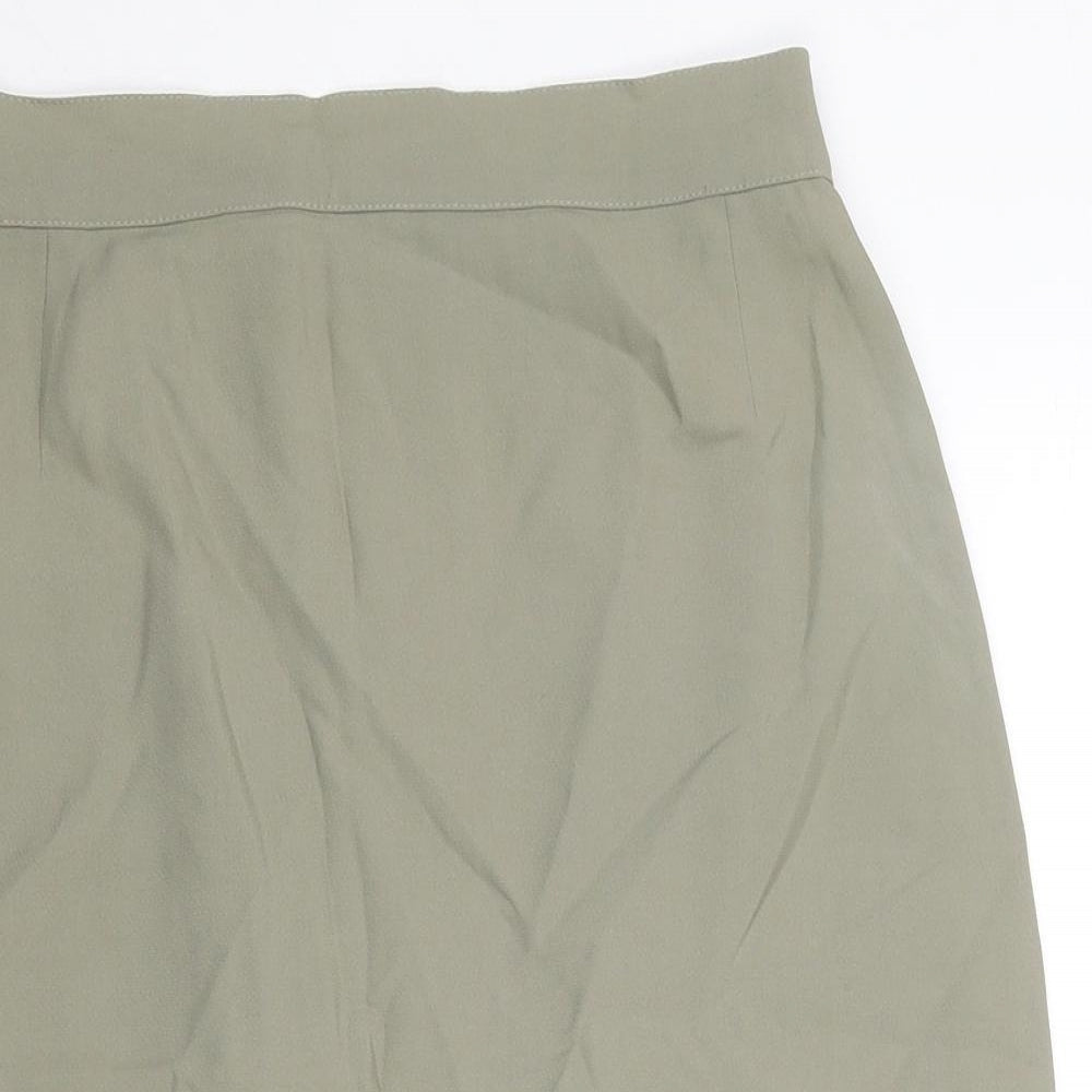Marella Womens Brown Acetate Straight & Pencil Skirt Size 12 Zip