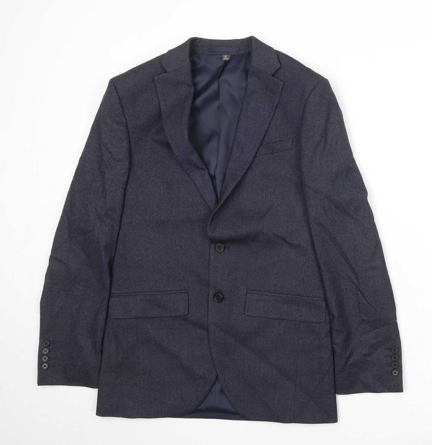 Marks and Spencer Mens Blue Polyester Jacket Suit Jacket Size 36 Regular