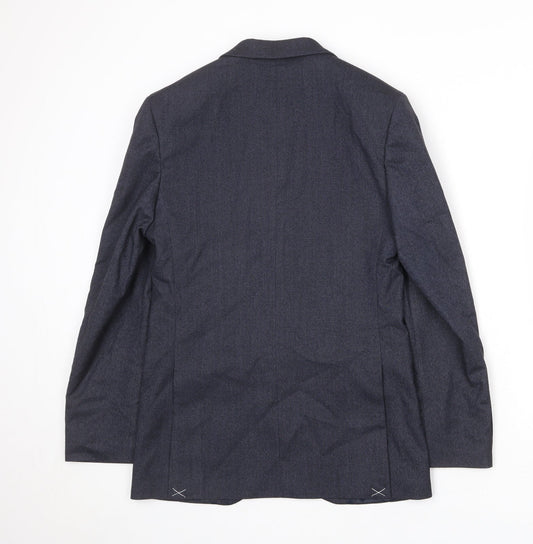 Marks and Spencer Mens Blue Polyester Jacket Suit Jacket Size 36 Regular