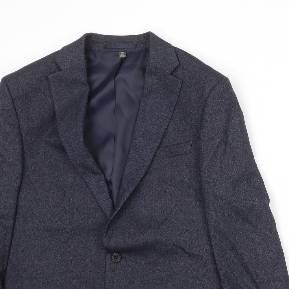 Marks and Spencer Mens Blue Polyester Jacket Suit Jacket Size 36 Regular