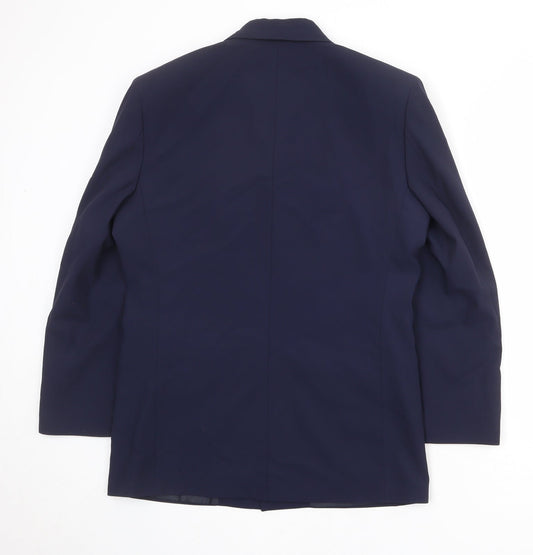 Blackberrys Mens Blue Polyester Jacket Suit Jacket Size 38 Regular