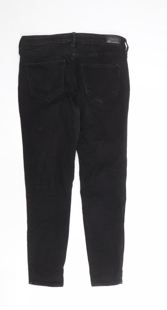 Hollister Womens Black Cotton Skinny Jeans Size 29 in L26 in Regular Zip