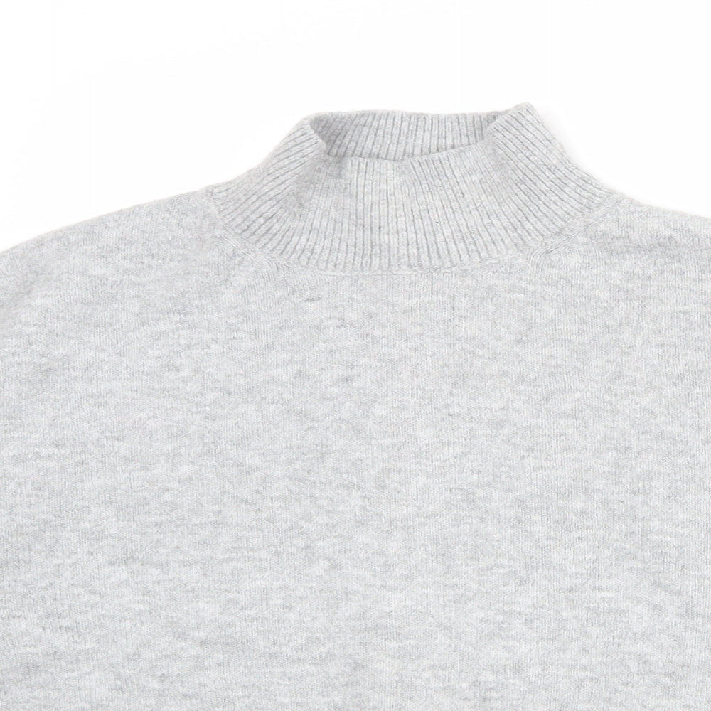 H&M Womens Grey High Neck Polyester Pullover Jumper Size M