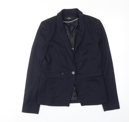 NEXT Womens Blue Polyester Jacket Suit Jacket Size 10