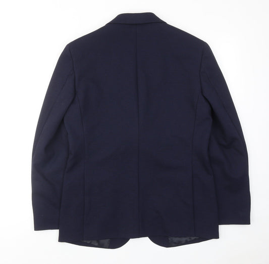 Marks and Spencer Mens Blue Polyamide Jacket Suit Jacket Size 38 Regular