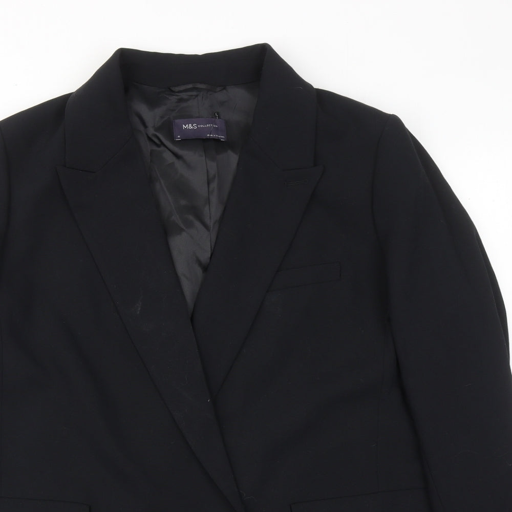 Marks and Spencer Womens Black Polyester Jacket Suit Jacket Size 16