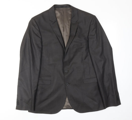 Urban Mens Grey Wool Jacket Suit Jacket Size 42 Regular