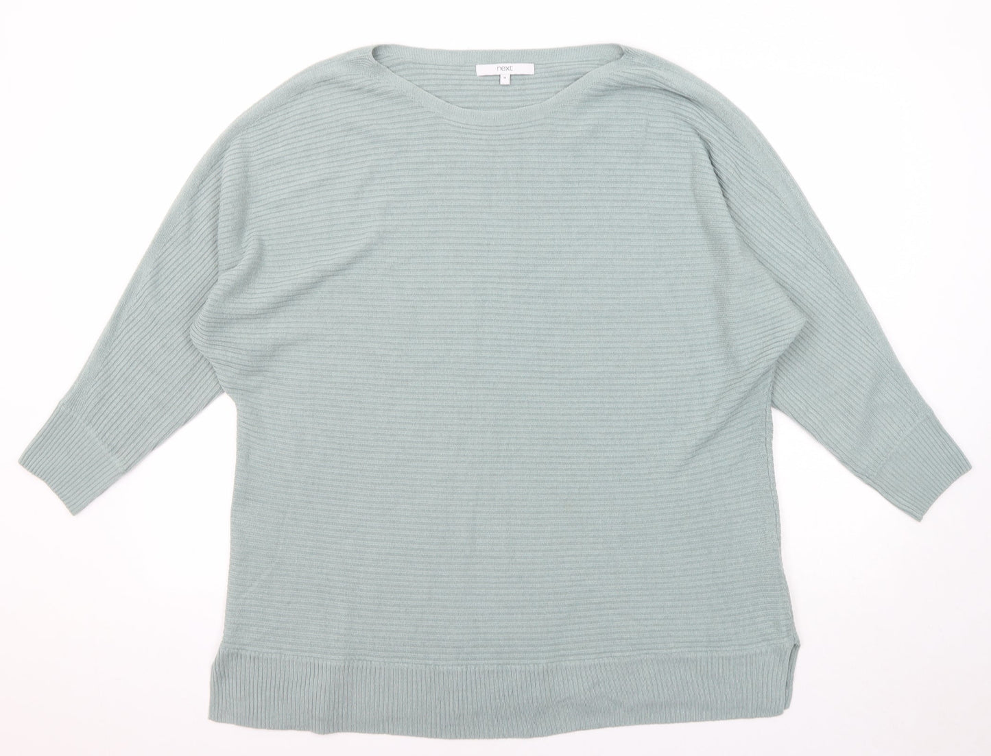NEXT Womens Green Boat Neck Acrylic Pullover Jumper Size XL