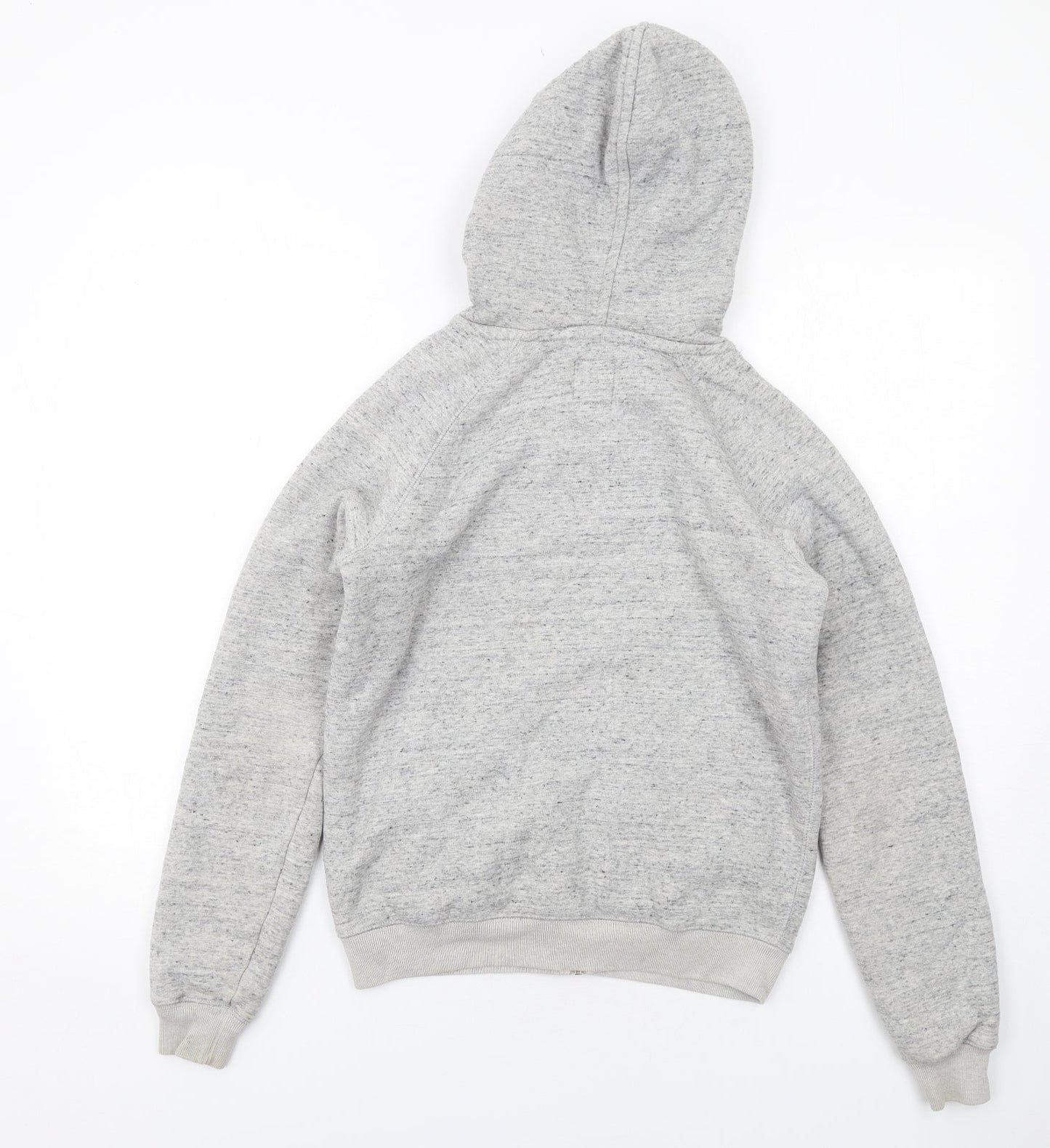 Jack Wills Womens Grey Cotton Full Zip Hoodie Size 6 Zip