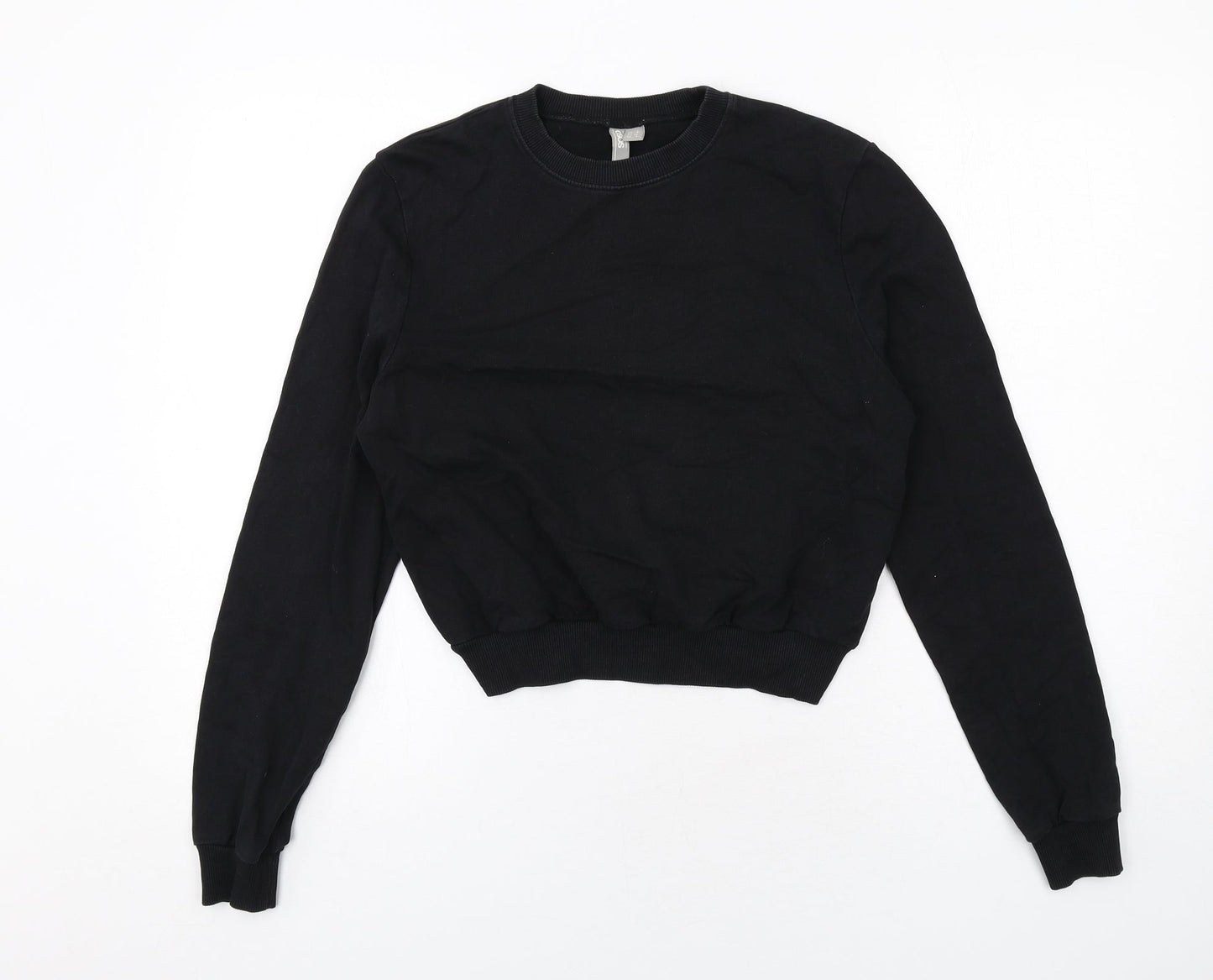 ASOS Womens Black Cotton Pullover Sweatshirt Size 8 Pullover