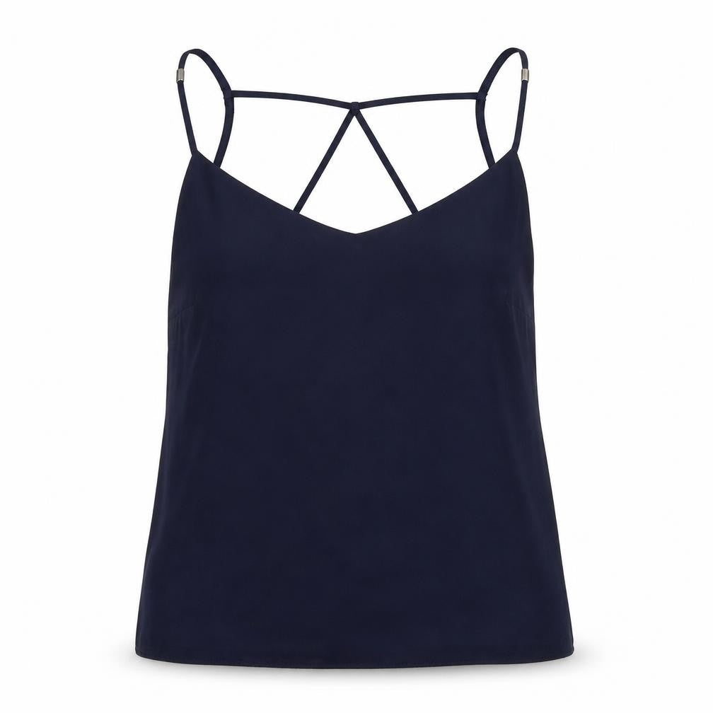 Lipsy Womens Blue Polyester Basic Tank Size 10 V-Neck