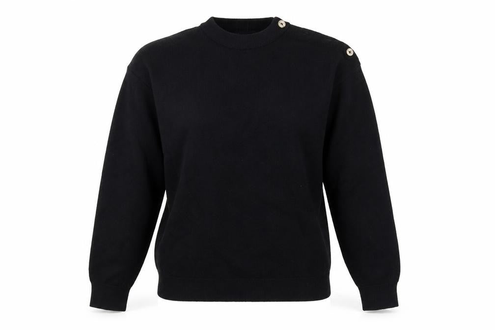 Marks and Spencer Womens Black Round Neck Viscose Pullover Jumper Size M