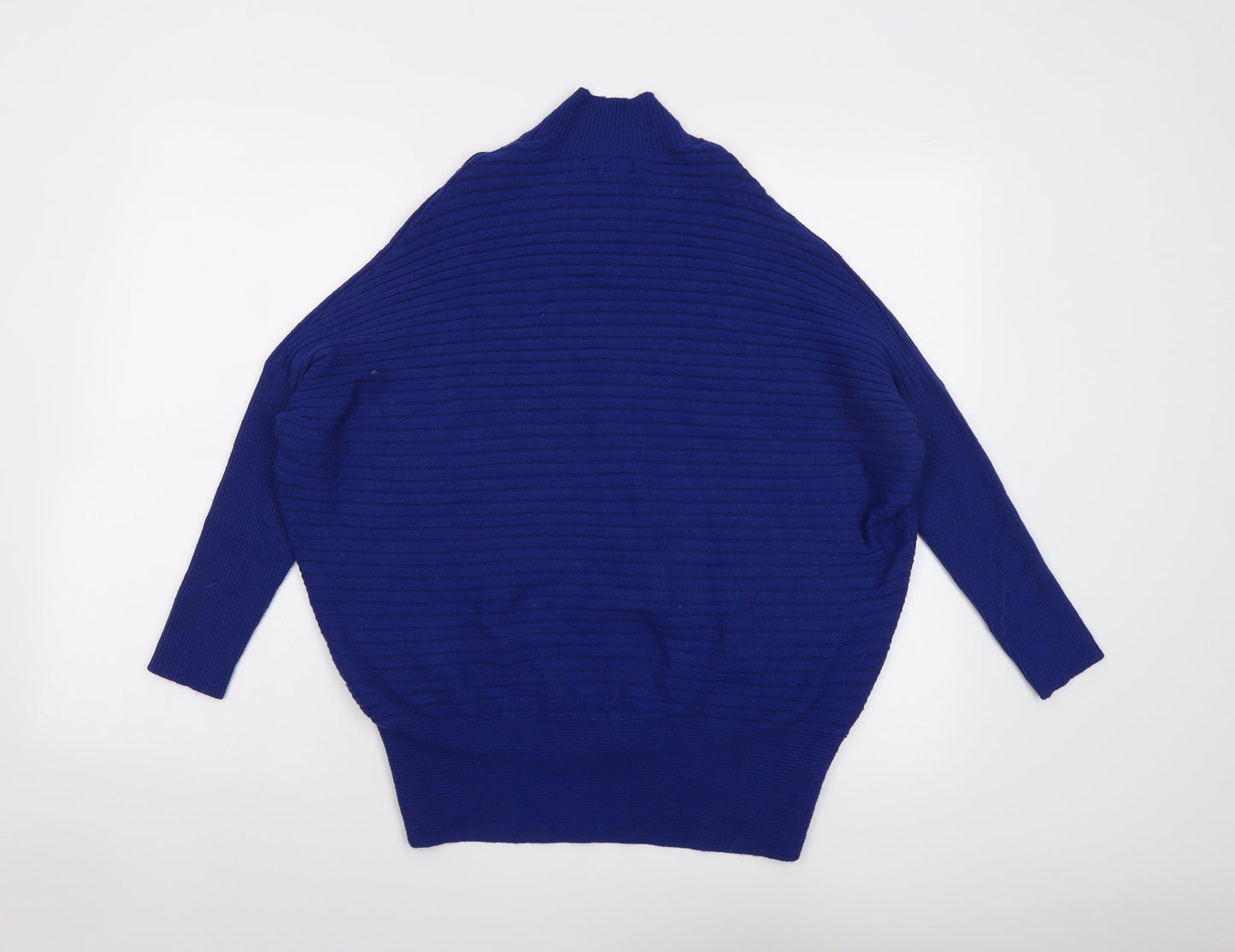 River Island Womens Blue High Neck Viscose Pullover Jumper Size XS