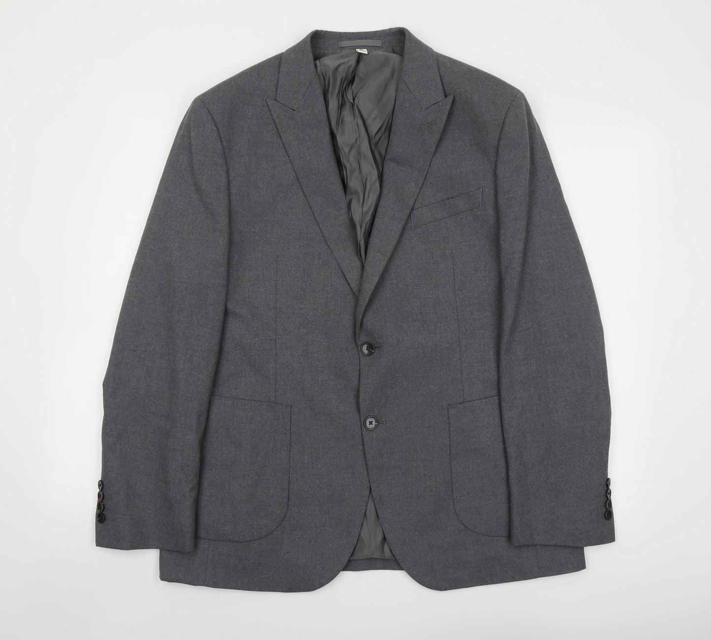 Marks and Spencer Mens Grey Polyester Jacket Suit Jacket Size 42 Regular