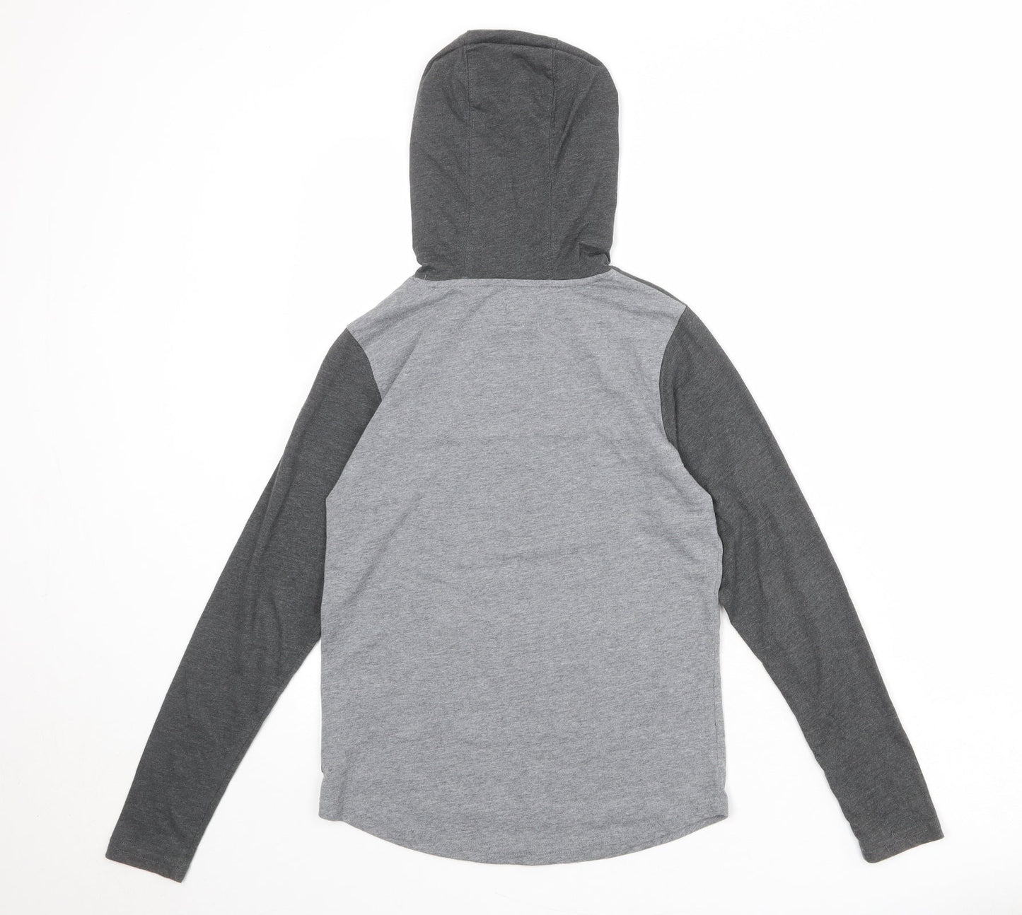 VANS Womens Grey Colourblock Cotton Pullover Hoodie Size S Pullover