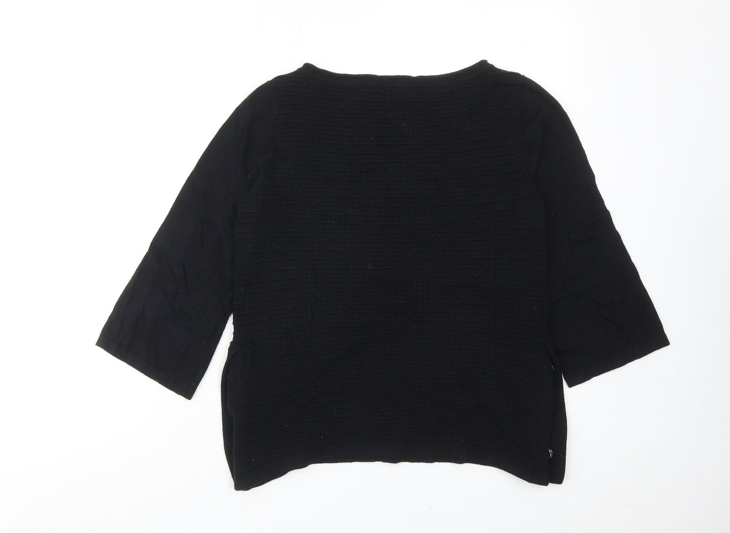 Great Plains Womens Black Round Neck Viscose Pullover Jumper Size S