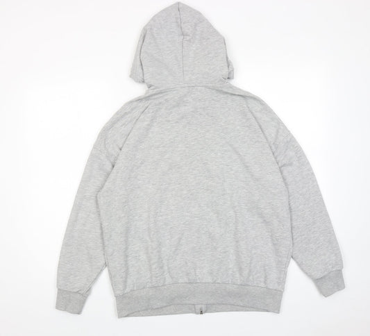 The Jogg Concept Womens Grey Cotton Full Zip Hoodie Size S Zip