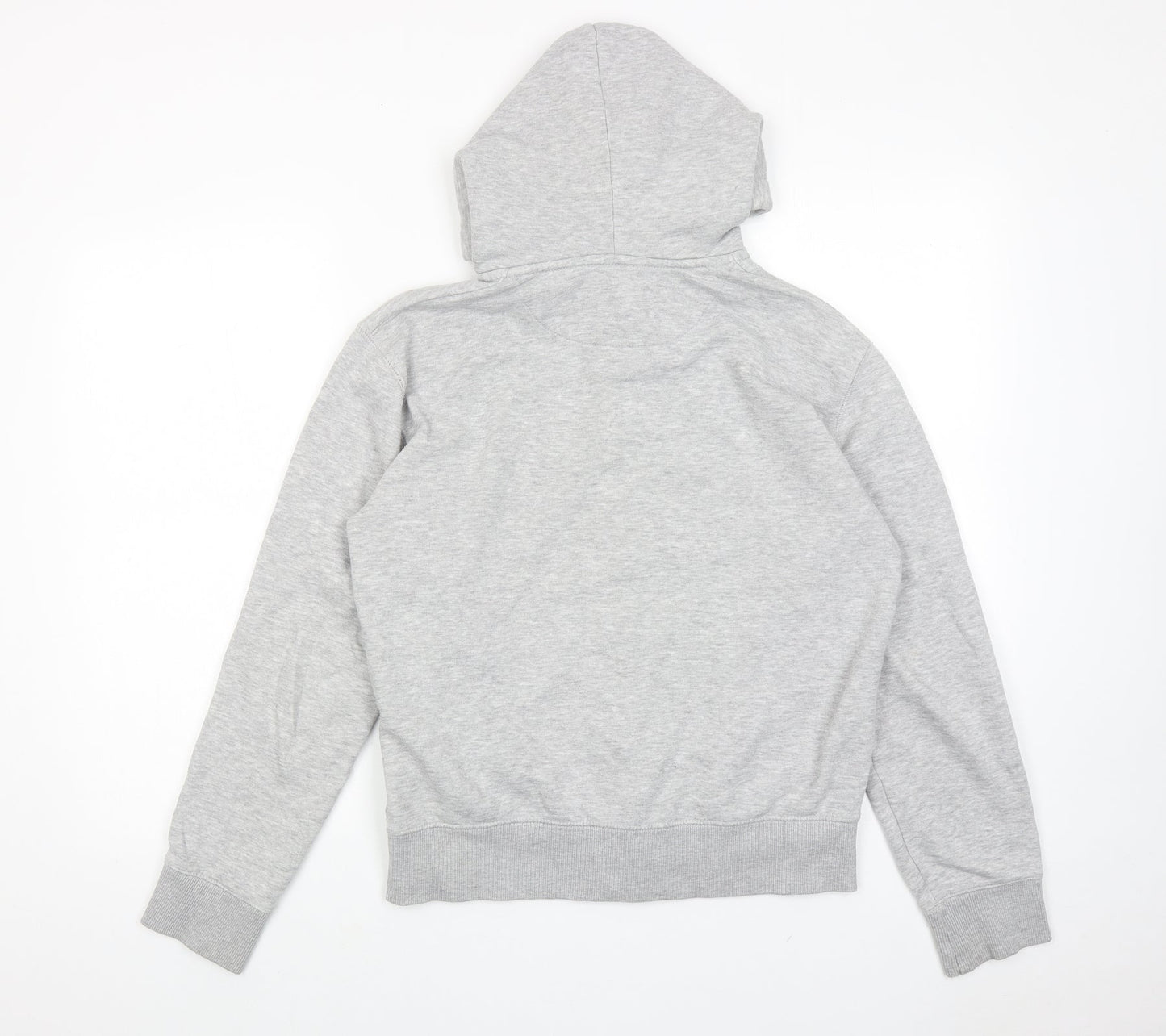 French Connection Womens Grey Cotton Full Zip Hoodie Size S Zip
