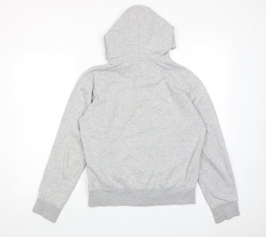 French Connection Womens Grey Cotton Full Zip Hoodie Size S Zip