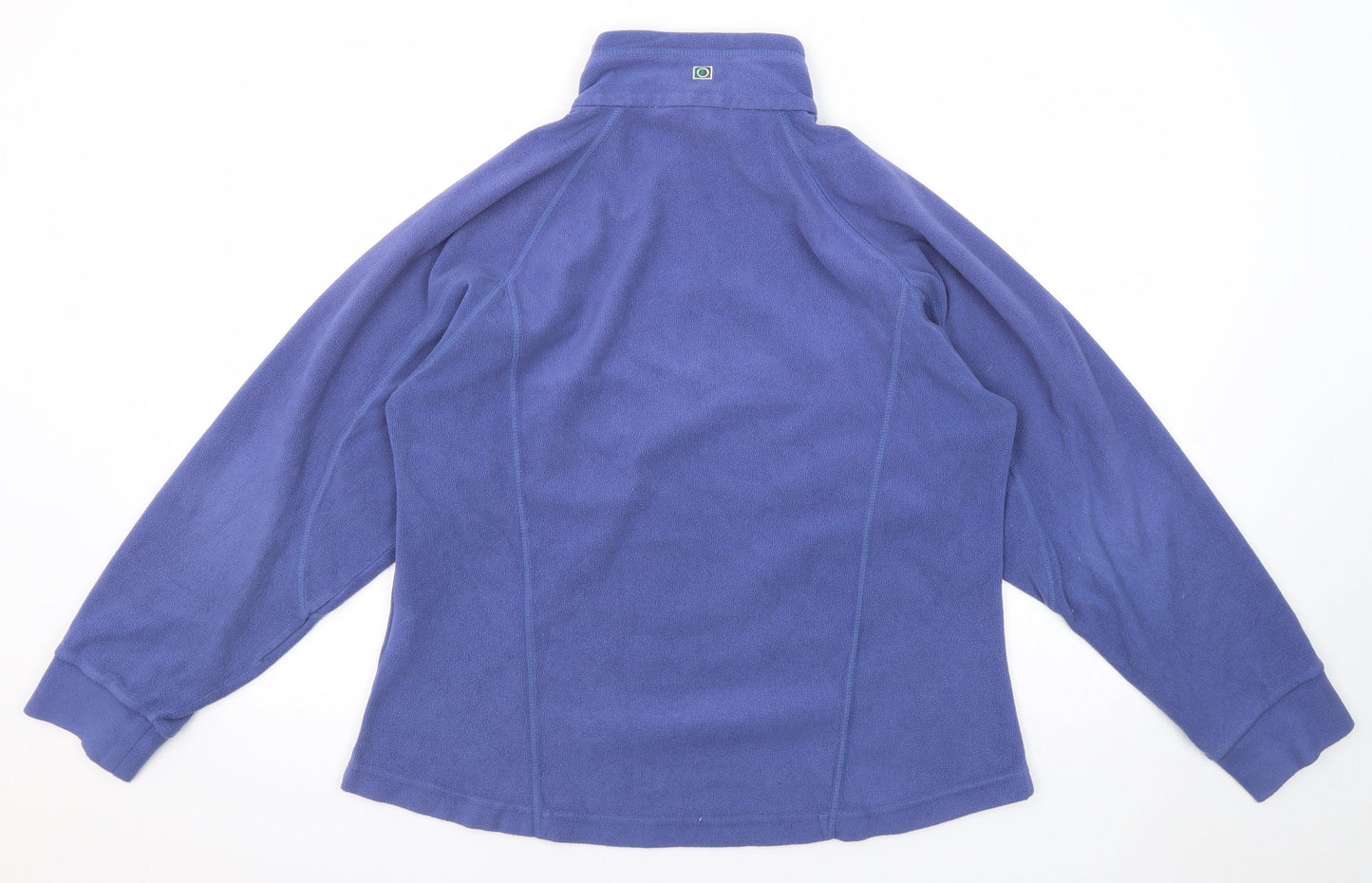 Outdoor Scene Womens Blue Polyester Pullover Sweatshirt Size 12 Zip - Size 12-14