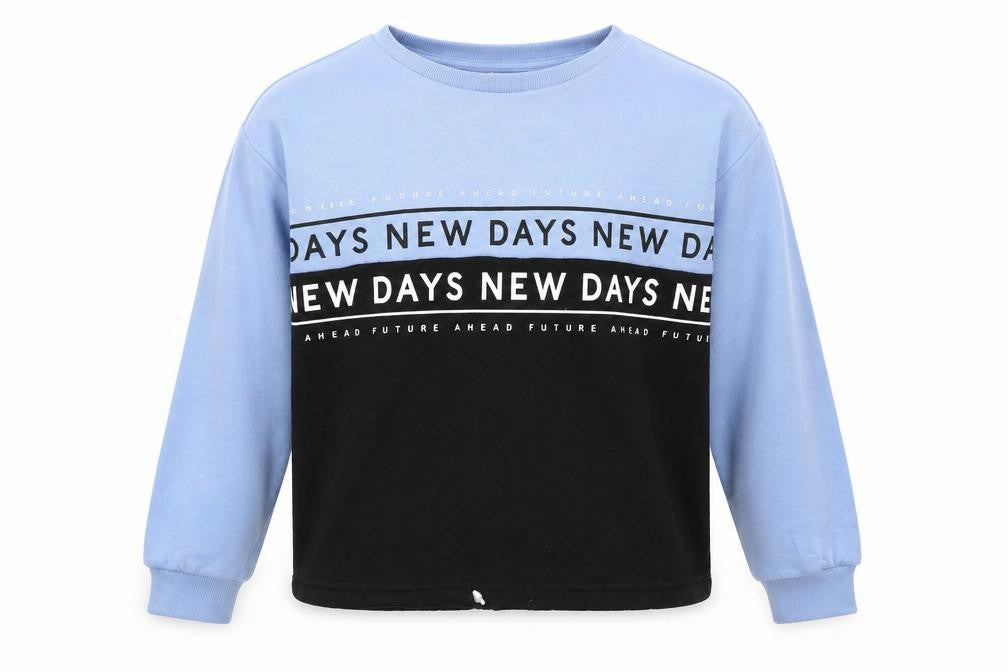 H&M Girls Blue Cotton Pullover Sweatshirt Size 12-13 Years Pullover - New Days