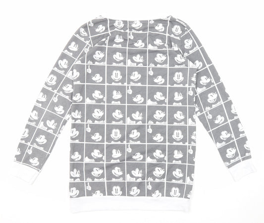 Disney Womens Grey Polyester Pullover Sweatshirt Size 6 Pullover - Mickey Mouse