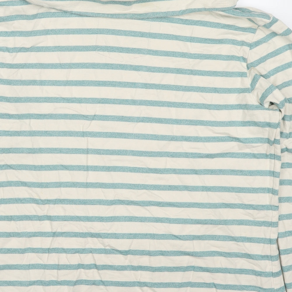 Crew Clothing Womens Ivory Striped Cotton Pullover Sweatshirt Size 12 Pullover