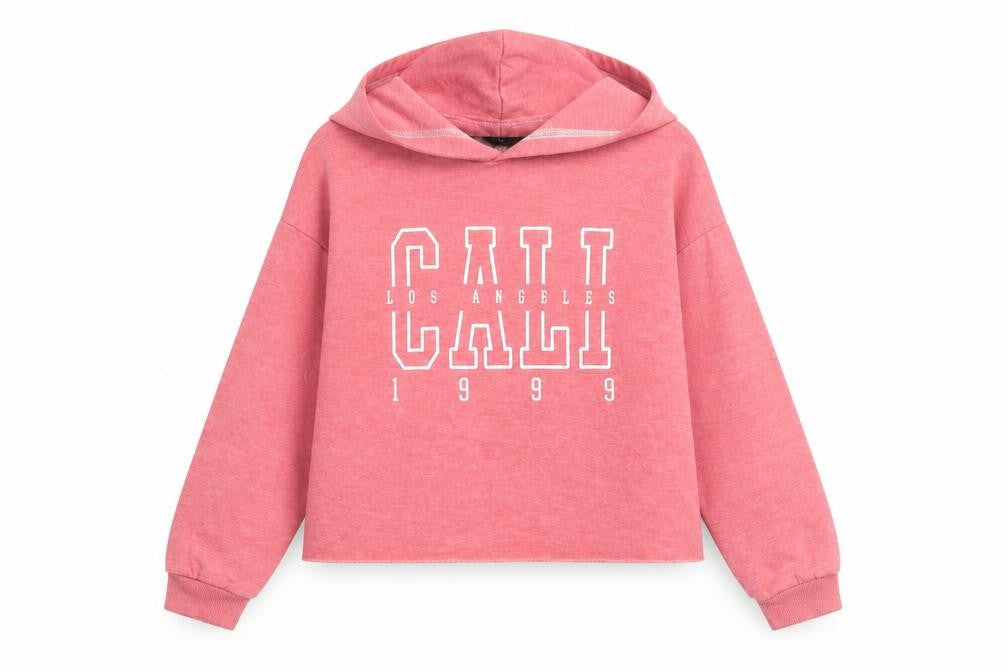 New Look Girls Pink Cotton Pullover Hoodie Size 12-13 Years Pullover - Cali Los Angeles