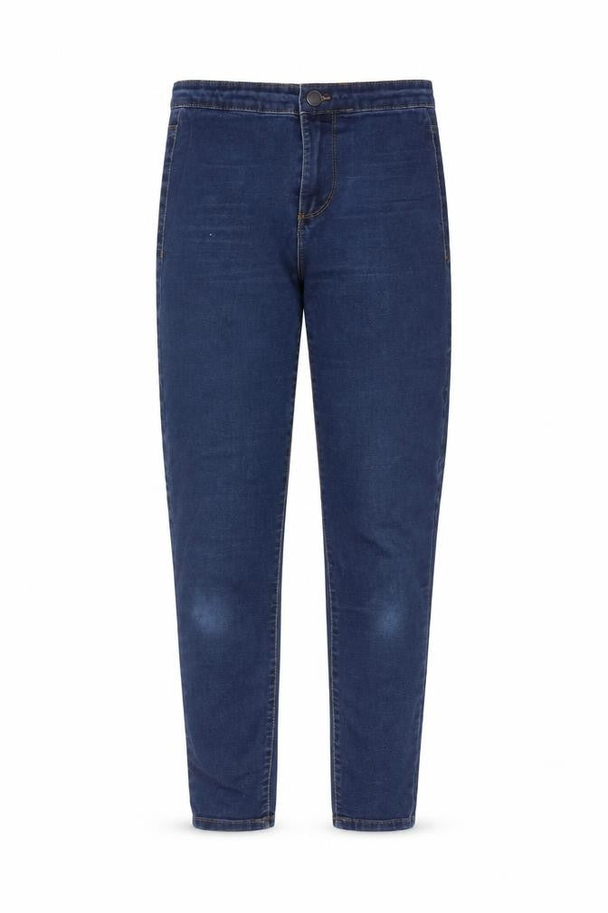 Denim & Co. Womens Blue Cotton Straight Jeans Size 8 Regular Zip