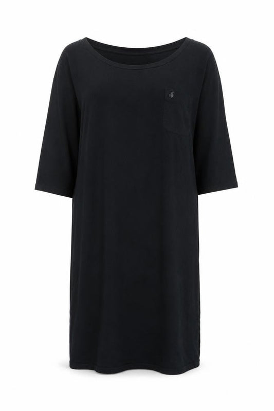 Jack Wills Womens Black Cotton Shift Size 10 Round Neck Pullover