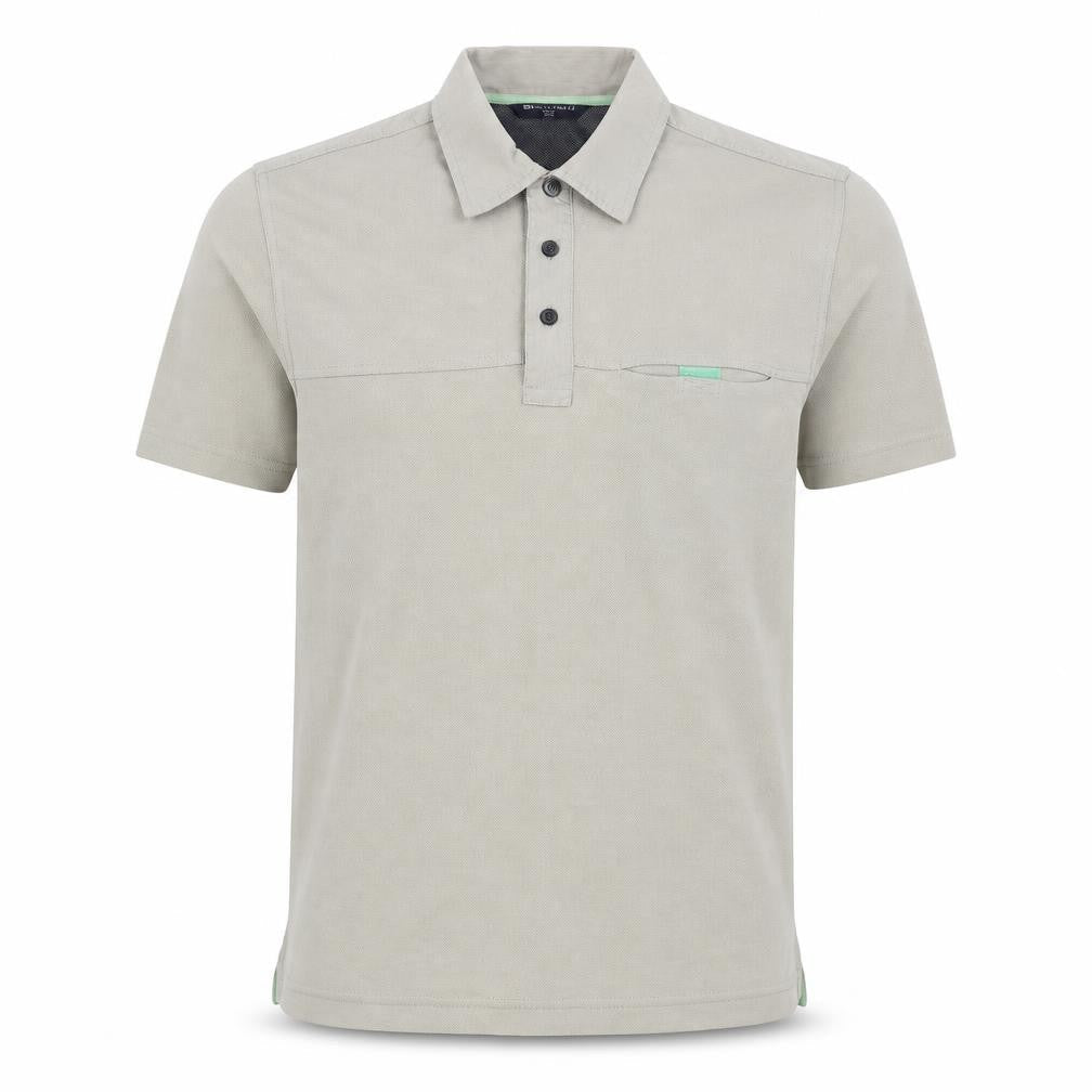 Blue Harbour Mens Grey Cotton Polo Size S Collared Button