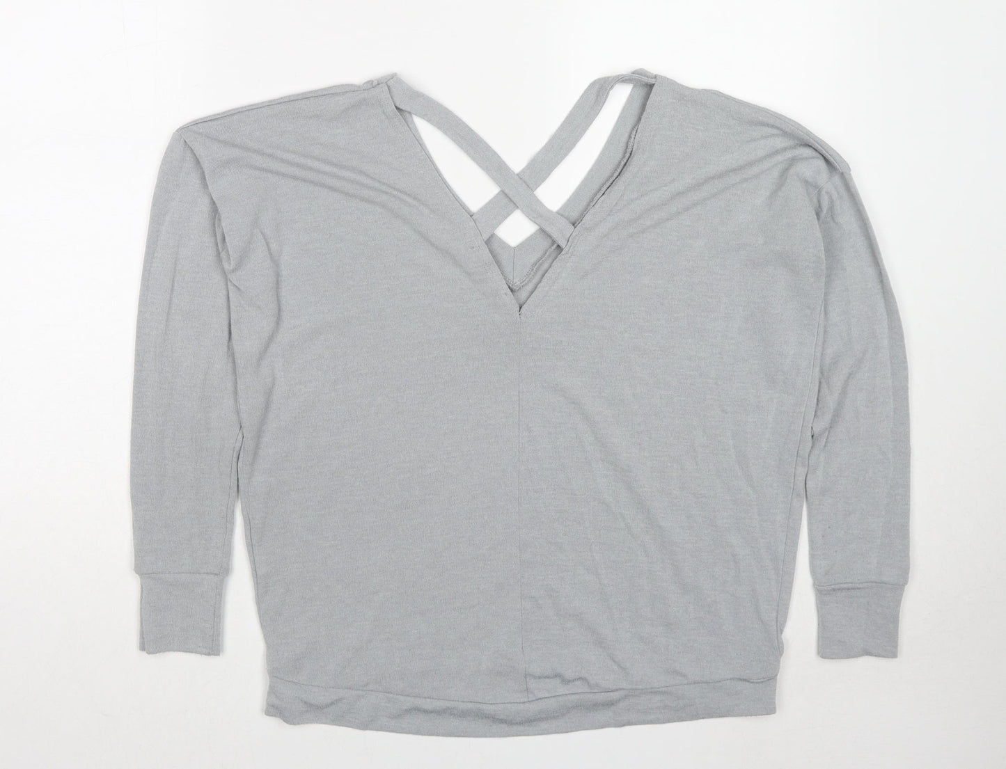 River Island Womens Grey Polyester Pullover Sweatshirt Size 10 Pullover