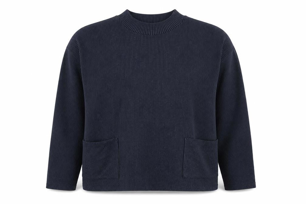 Marks and Spencer Womens Blue Striped Cotton Pullover Sweatshirt Size 20 Pullover