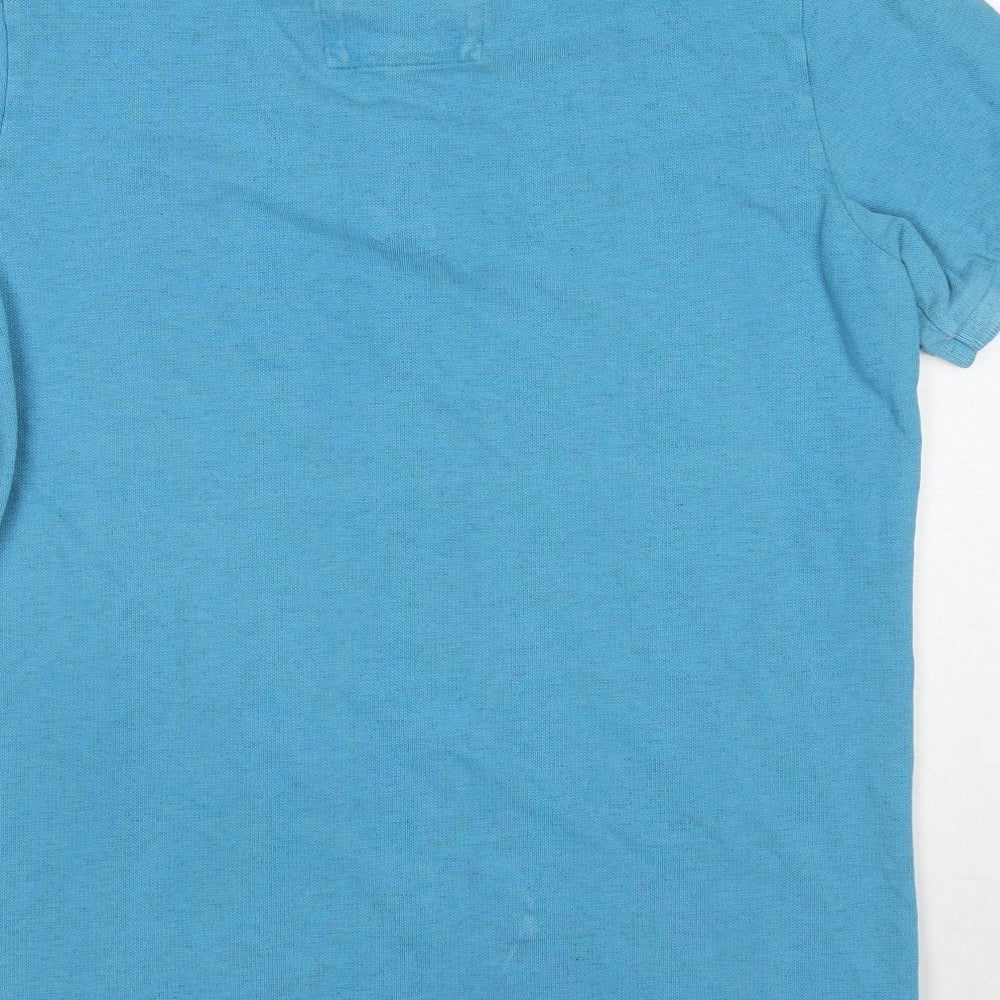 Superdry Mens Blue Cotton Polo Size 2XL Collared Pullover
