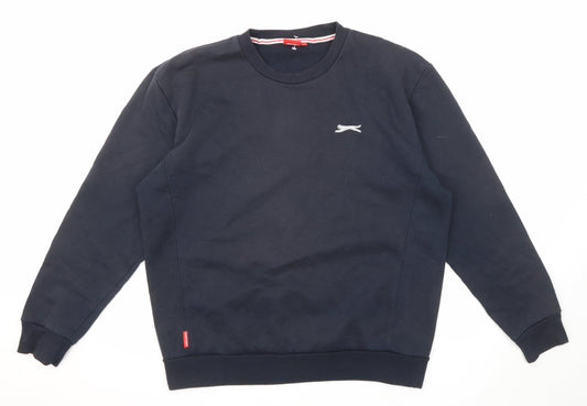 Slazenger Mens Blue Polyester Pullover Sweatshirt Size L