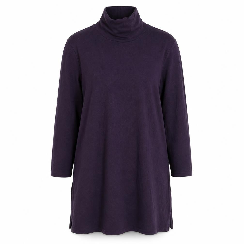 Marks and Spencer Womens Purple Roll Neck Polyester Pullover Jumper Size 14 Pullover