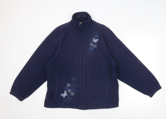 Pure & Natural Womens Blue Jacket Size M Zip