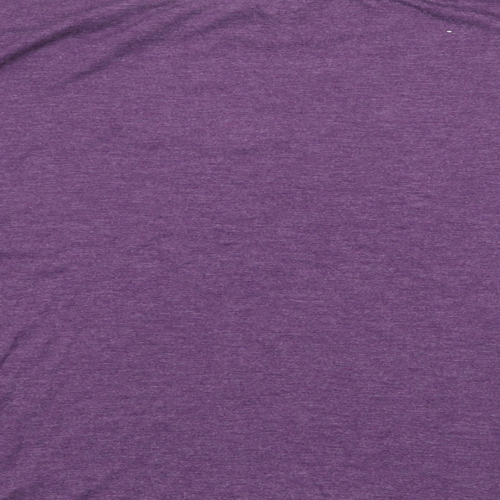 Dorothy Perkins Womens Purple Polyester Basic Blouse Size 12 Round Neck - Heart Print