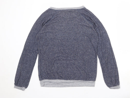 Limited Collection Womens Blue Viscose Pullover Sweatshirt Size 8 Pullover
