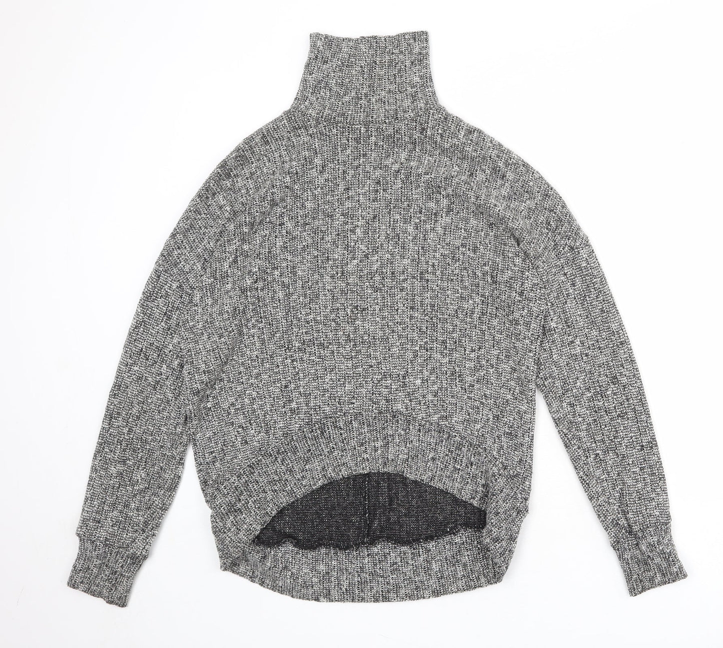 Topshop Womens Grey High Neck Polyester Pullover Jumper Size 10