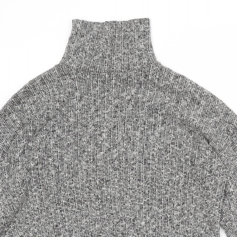 Topshop Womens Grey High Neck Polyester Pullover Jumper Size 10