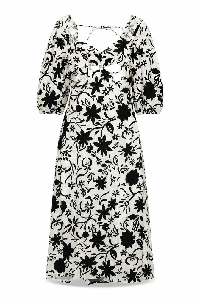 Zara Womens Multicoloured Floral Viscose A-Line Size L V-Neck Zip