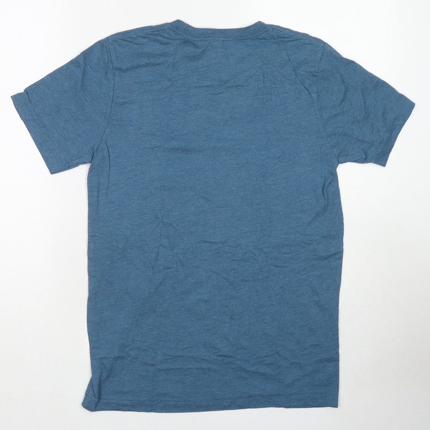 Canvas Mens Blue Cotton T-Shirt Size S Round Neck - Auntiesaurus