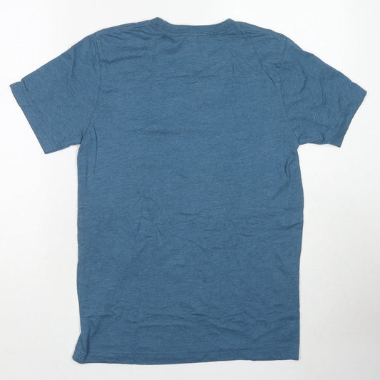 Canvas Mens Blue Cotton T-Shirt Size S Round Neck - Auntiesaurus