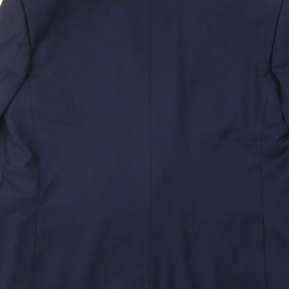 Marks and Spencer Mens Blue Polyester Jacket Suit Jacket Size 42 Regular
