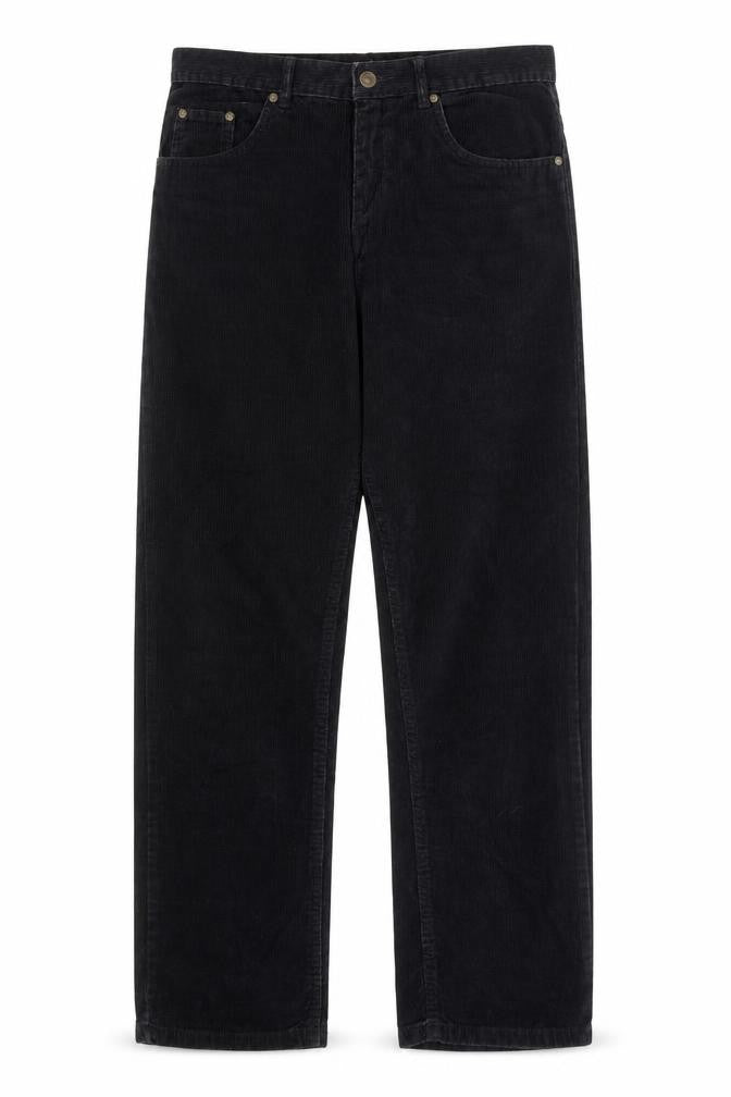 Authentic Womens Black Cotton Trousers Size 31 in Regular Zip